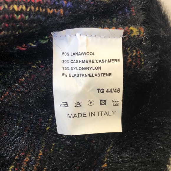 Black V-neck jumper Made in Italy - Picture 5 of 6